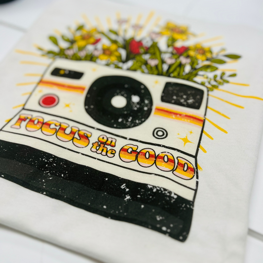 Focus On Good Graphic Tee - Light Cream