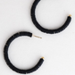Rubber Bead Hoop Earrings (Multiple Colors)