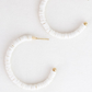Rubber Bead Hoop Earrings (Multiple Colors)