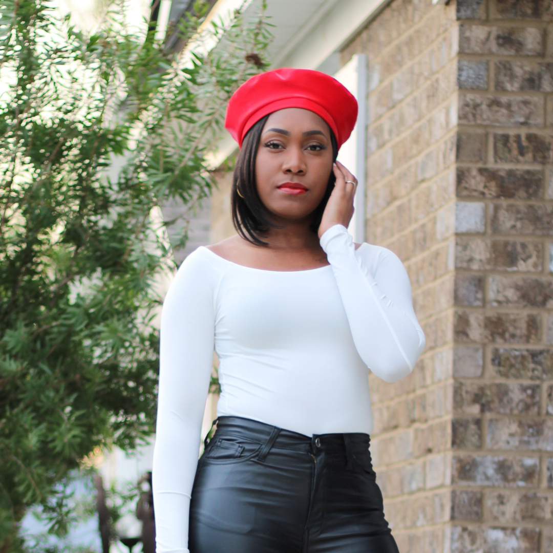 Faux Leather Beret Hat (Multiple Colors)