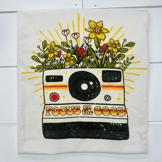 Focus On Good Graphic Tee - Light Cream