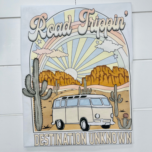 Road Trippin' Graphic Tee - White