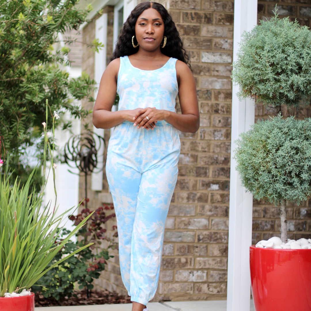 Sleeveless Tie-Dye Jumpsuit (Multiple Colors)